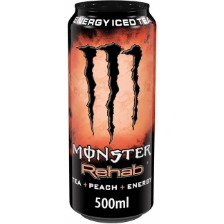 Monster Energy Rehab Iced Tea Peach 12x500ml Can CCEP